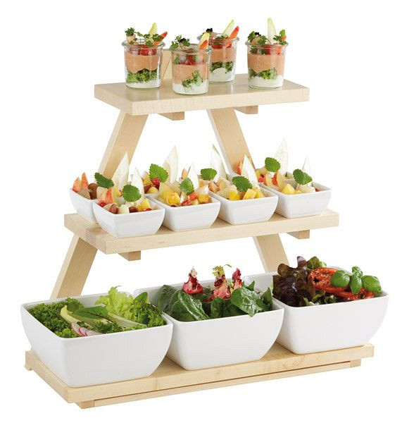 Structure de buffet APS -TRIANGLE-, 53 x 21 cm, hauteur : 50 cm, érable massif, 13966