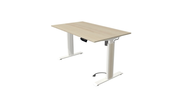 Kerkmann table debout/assise Move 1 advance 140 x 80 cm structure blanc, plateau érable, 10190650