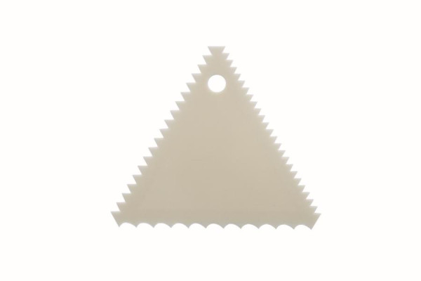 Grattoir à crème Schneider avec peigne, ABS, ivoire, dimensions : 105 x 105 x 105 mm triangle, 227235
