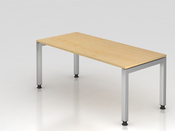 Bureau Hammerbacher pied U carré 180x80cm érable, forme rectangulaire, plateau flottant, VJS19/3/S