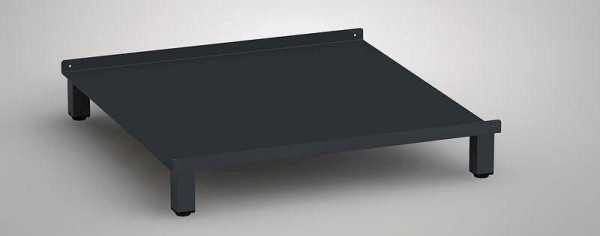 Piètement KLW avec plaque de support hauteur 100 mm pour armoire à tiroirs série SDB (419 x 750 mm), SDB-UG100