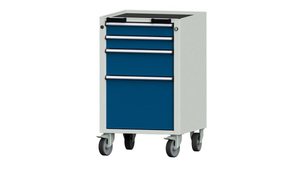 Etablis ANKE, conteneur mobile, modèle 72 V, 570 x 615 x 930 mm, RAL 7035/5010, bac, 450.254