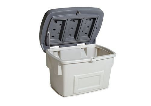 Conteneur universel DENIOS type UB 100, en plastique (PE), volume de 200 litres, couvercle gris, 248-498
