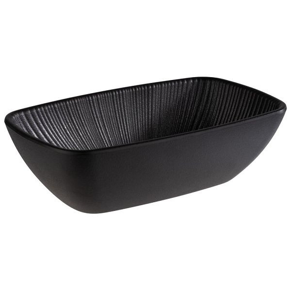 Bol APS GN 1/9 -NERO- en noir, 17,6 x 10,8 cm, hauteur : 5,5 cm, 0,35 litre, 85278