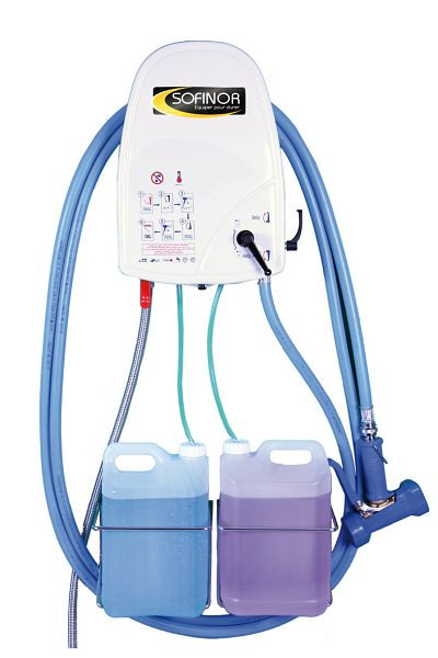 Station d'hygiène SOFINOR à 2 produits, avec habillage, CNET01/2