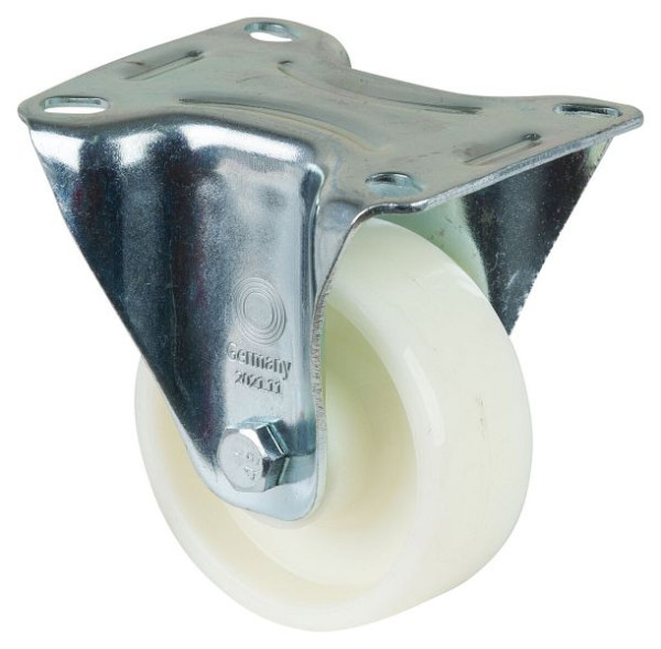 Rouleau de transport BS rollers, rouleau fixe, largeur de roue 30 mm, roue Ø 80 mm, capacité de charge 125 kg, roulement à rouleaux, lot de 4, L410.B10.080