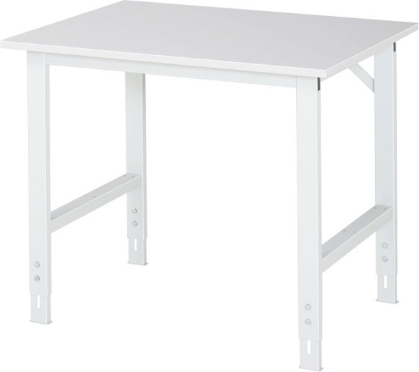 Table de travail RAU série Tom (6030) - réglable en hauteur, plateau en mélamine EGB, 1000x760-1080x800 mm, 06-625ME80-10.12