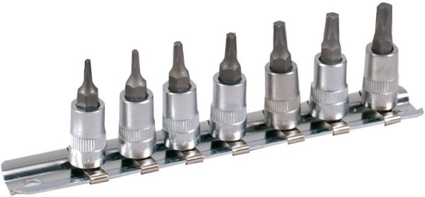 Projahn jeu de douilles 1/4" sur rail 7 pièces douilles TX, 4204