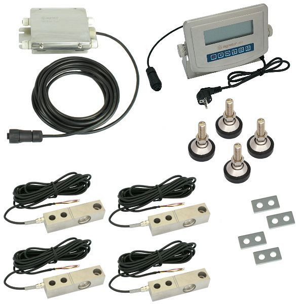 Kit balance AGRIS avec capteurs de cisaillement 3 x 1t, indicateur de pesage HD1, AGWSBH1T3HD1