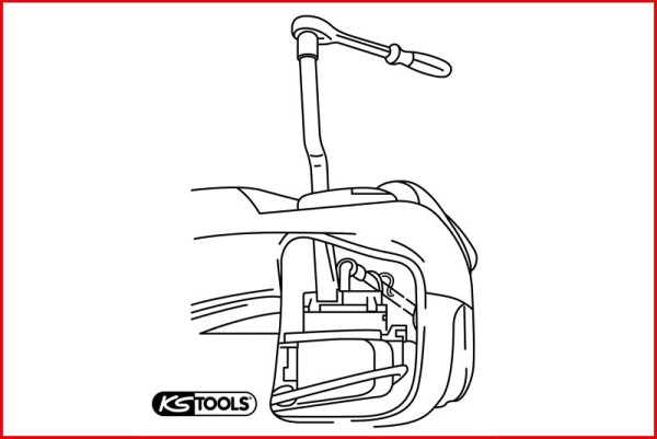 KS Tools Clé 1/2" pour pompes à carburant VAG, diamètre 100mm, 150.3179