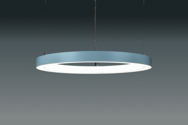 rutec Projekt ring light DALI diamètre 770, H53mm, 230V, 69.2W, IP20, 3000K, CRI80 - RAL9006 CORMA - 770, PBE023-9006