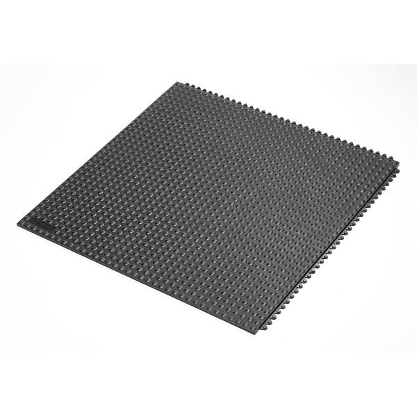 Notrax Skywalker HD tapis de travail ergonomique anti-fatigue zones sèches systèmes enfichables 460, noir, 91 cm x 91 cm, 460S0033BL