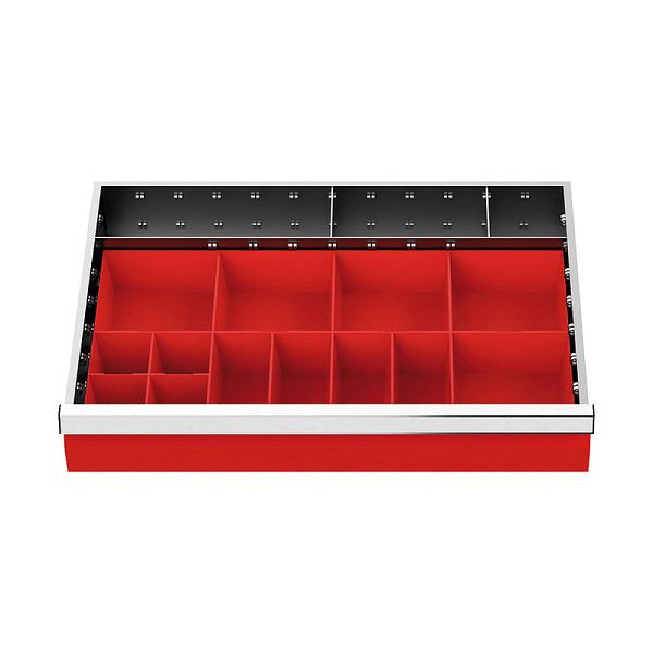 Insert de tiroir Bedrunka+Hirth, série T500-6, boîtes pour petites pièces, largeur 600 mm, 168-132A
