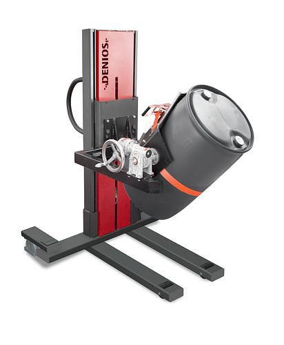 Lève-fûts DENIOS Secu Ex type W rotatif pour fûts de 60 à 220 litres, châssis étroit, ATEX
