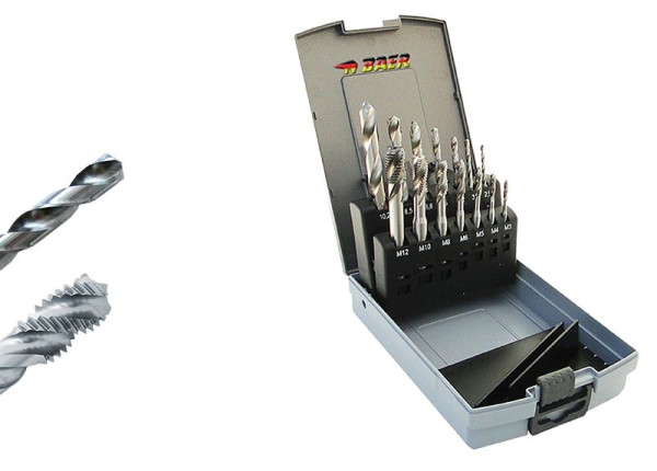 BAER Set HSSE : taraud machine trou borgne / foret de carottage : M 3 - 12, B1935E