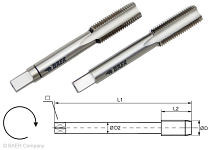 BAER HSSE jeu de 2 tarauds à main MF 24 x 1,5, 120304018