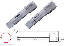 BAER HSSG jeu de 2 tarauds à main G (BSP) 2'' x 11 - GAUCHE, 130302013