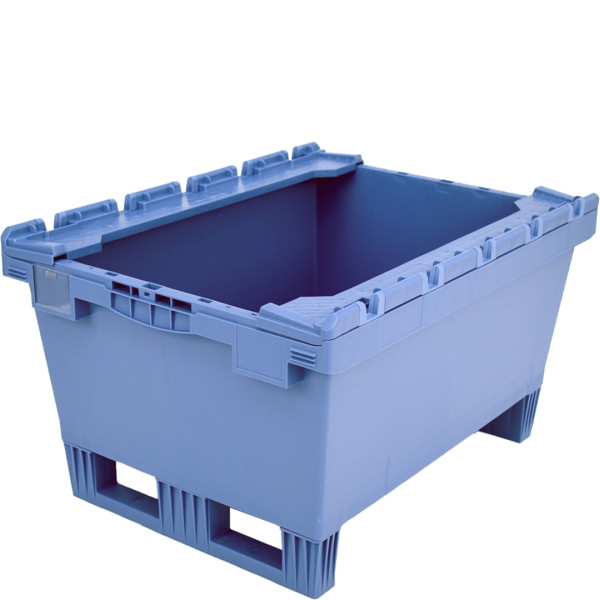 BITO conteneur réutilisable MB cover/bar/skid /MBB86321RKufe 800x600x323 dove blue, bar ribbed bottom skid, C0402-0052