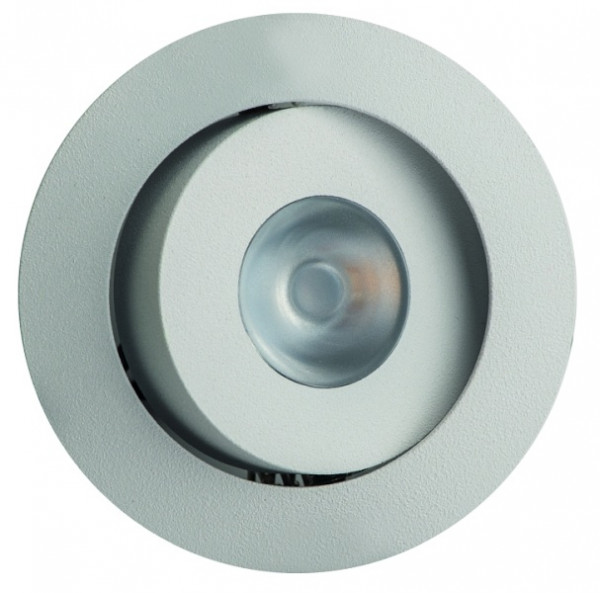 rutec Projekt MENTE COB LED - point lumineux, orientable, rond, 350mA, 1W, IP20, 3000K, CRI80 - blanc sable, PEG861WW