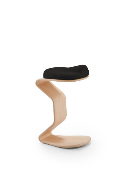 NEST NATURE tabouret moyen avec assise 3D/confort, noir, 1181_96_30317