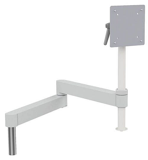 Bras pivotant Bedrunka+Hirth avec support d'écran, dimensions en mm (LxPxH) : 700 x 370 x 320, 07.98.07