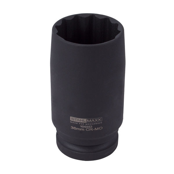 Insert de clé à douille pour arbre de transmission Stahlmaxx, 3/4", 12 pans, SW36 mm, XXL-106552