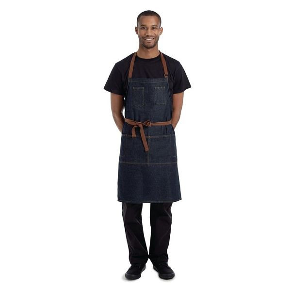Tablier à bavette Chef Works Urban Memphis indigo, B721