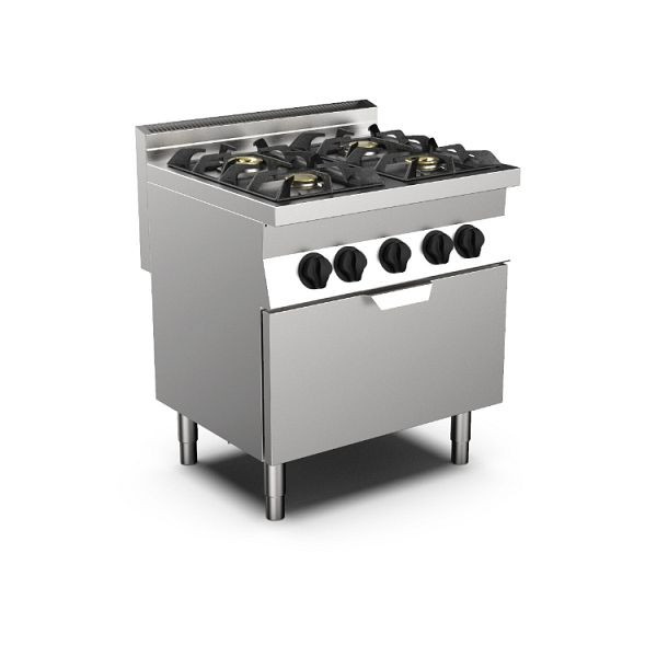 Cuisinière à gaz Mareno M0-700 4 feux et four à gaz, 80cm, 170.404