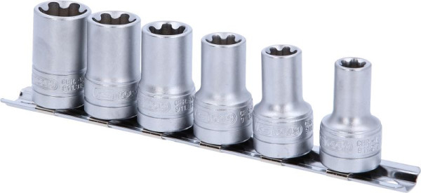 KS Tools Jeu de douilles Torx-E-Plus 3/8", 6 pièces, EPL10-EPL20, 911.3130