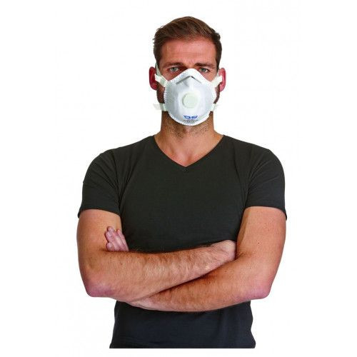 DS SafetyWear FFP3 masque anti-poussières fines, avec soupape d'expiration, forme de coque, UE : 120 pièces, P3V