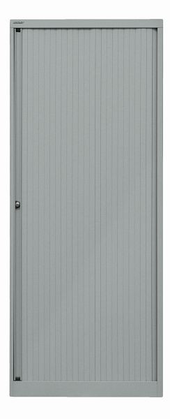 Armoire à volet roulant Bisley EuroTambour, 4 étagères, 5 OH, volet roulant argent, corps argent, ET408194SSL355