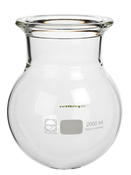 Récipient de réaction Rettberg, 20000 ml, bride DN 200, avec rainure, sphérique, verre borosilicaté 3.3, 134212391