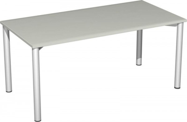 bureau geramöbel hauteur fixe, 1600x800x720, gris clair/argent, S-550103-LS