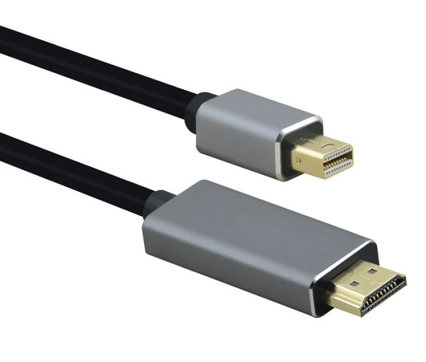 Câble de connexion Helos, prise mini DisplayPort/prise HDMI, PREMIUM 4K, 2,0 m, noir, 288486