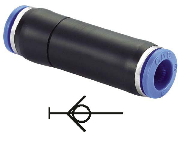 temporisateur B-SGV-4-KU, raccord droit autobloquant avec fonction d'arrêt intégrée en plastique, tuyau Ø : 4 mm, UE : 10 pièces, 03170200