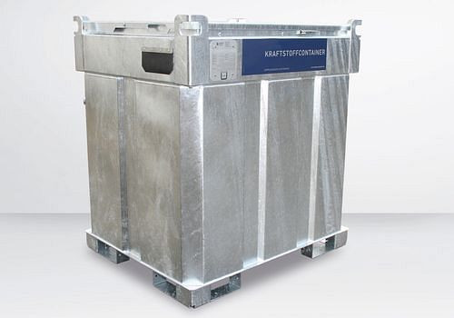 Système mobile de réservoir diesel DENIOS KI-D, à double paroi, 1000 litres, avec pompe 230V, 278-997