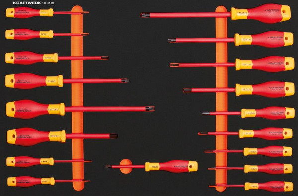 Insert Kraftwerk VDE avec tournevis TX/ clé Allen 18 pièces, 105.110.002