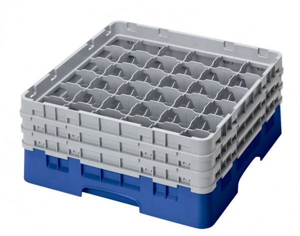 Panier de lavage Cambro 36 compartiments Camrack® 17,4 cm bleu, lot de 3, 36S638168