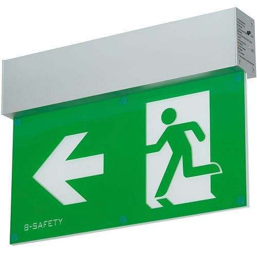 Éclairage de secours LED B-SAFETY L-Lux Standard, autotest, durée d'éclairage 1-8 heures, montage mural, 304268
