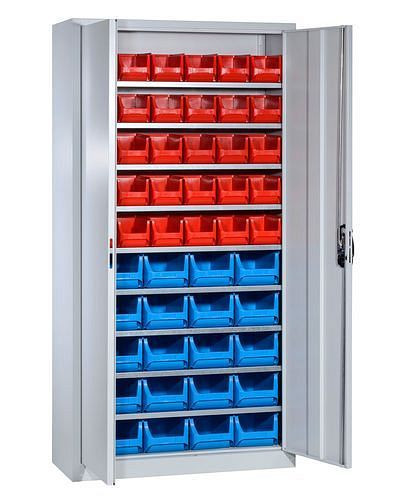 Armoire de rangement DENIOS avec 50 bacs de rangement pro-line A, 1000 x 420 x 1980 mm, 265-185