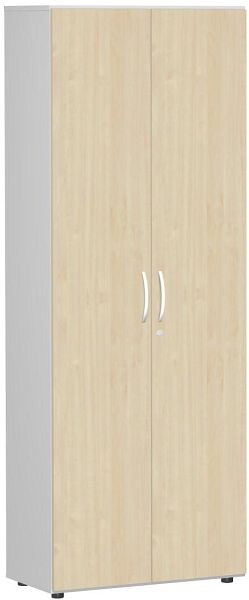 Armoire geramöbel avec support d'armoire coulissant, avec pieds, y compris amortisseur de porte, 800x420x2160, érable/gris clair, S-386128-AL