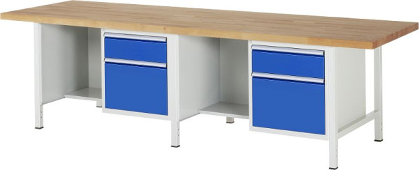 Etabli RAU série 8000 - modèle 8451, L3000 x P900 x H840-1040 mm, base système L2425 x P850 x H800-1000 mm, 03-8451A2-309B4H.11