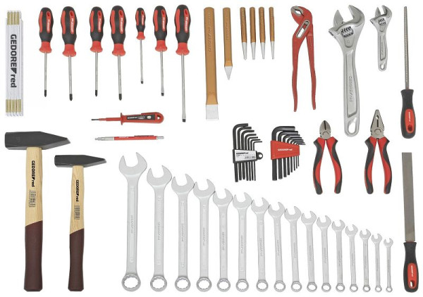GEDORE set universel rouge ALLROUND dans une mallette à outils, 59 pièces, 3301635