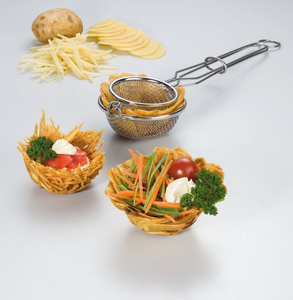 Cuillère à pâtisserie nid GSD pour nids de pommes de terre en acier inoxydable, UE : 6 pièces, 28 220