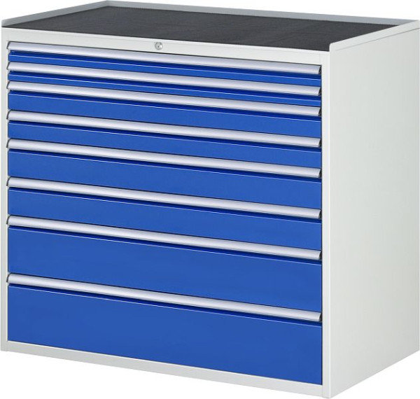 Armoire à tiroirs RAU série 7000, L1145xP650xH1035mm, tiroirs : 2xH60, 2xH90, 2xH120, 1xH180, 1xH210mm, support métallique, 03-XXL7.11A-MT.11