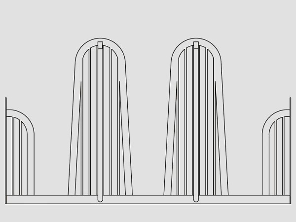 Growi segment de guide d'alimentation pour chevaux 3 m pour râtelier carré "CF-Line Plus" 2 x 3 m, 10053872
