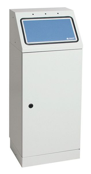 tri des déchets contondants FD 45, conteneur pour montage mural, RAL 7035/ProPads, conteneur intérieur galvanisé, 45 litres, 636-045-0-1-200