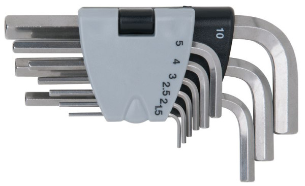 KS Tools jeu de clés à six pans creux en acier inoxydable, 9 pièces, 964.0320