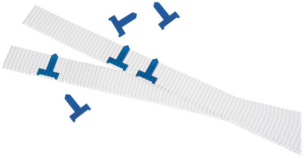 Signaux de planification Eichner pour carte enfichable, large, bleu, UE : 50 pièces, 9085-00074