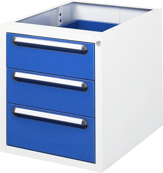 Conteneur de sous-construction RAU avec 3 tiroirs, 3 x tiroirs 2xH150, 1xH180 mm, 480x545x600 mm, E-US-3-3A.11